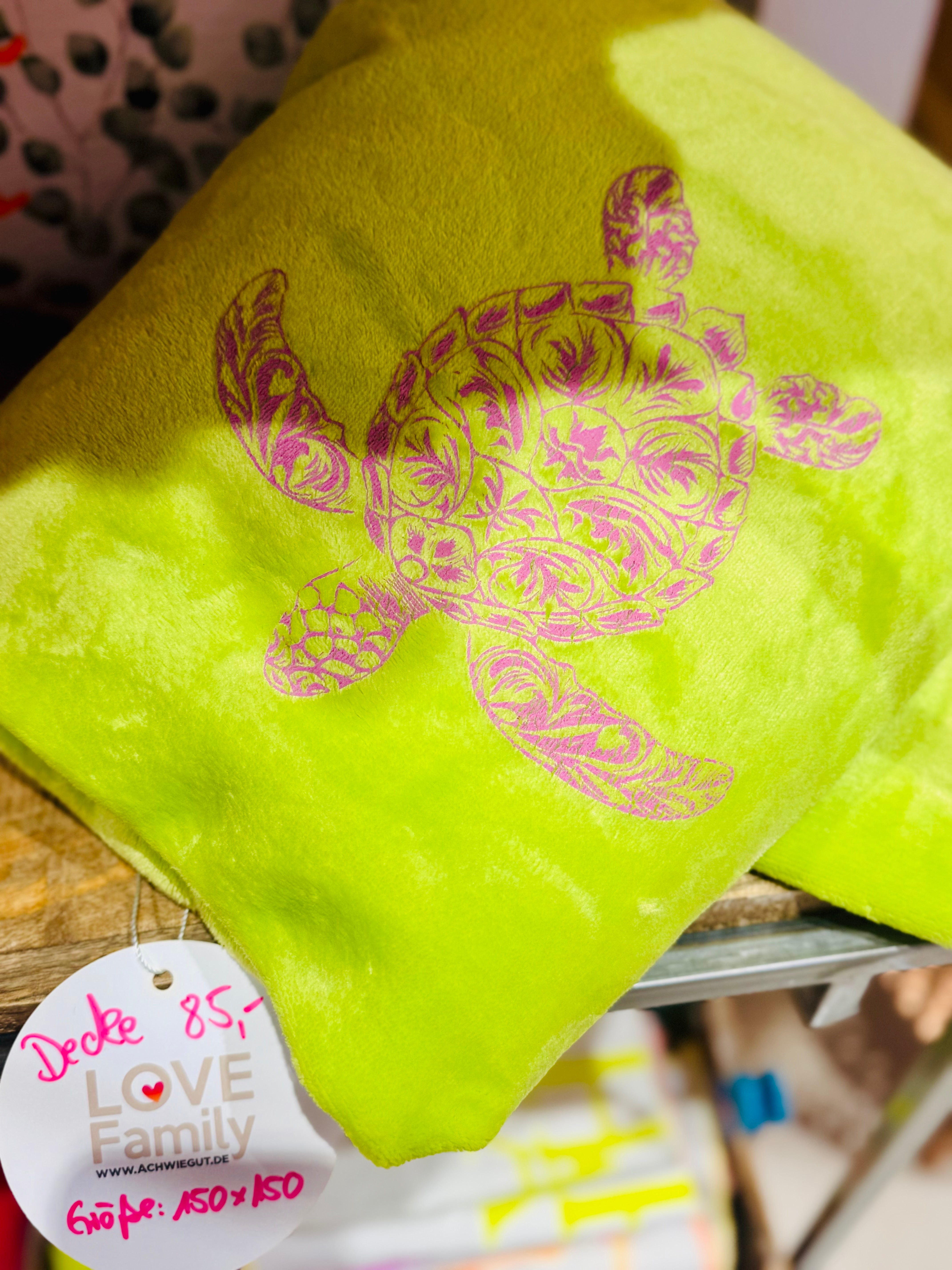 Große Kuscheldecke Schildkröte