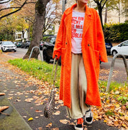 Mantel boucle orange oder pink