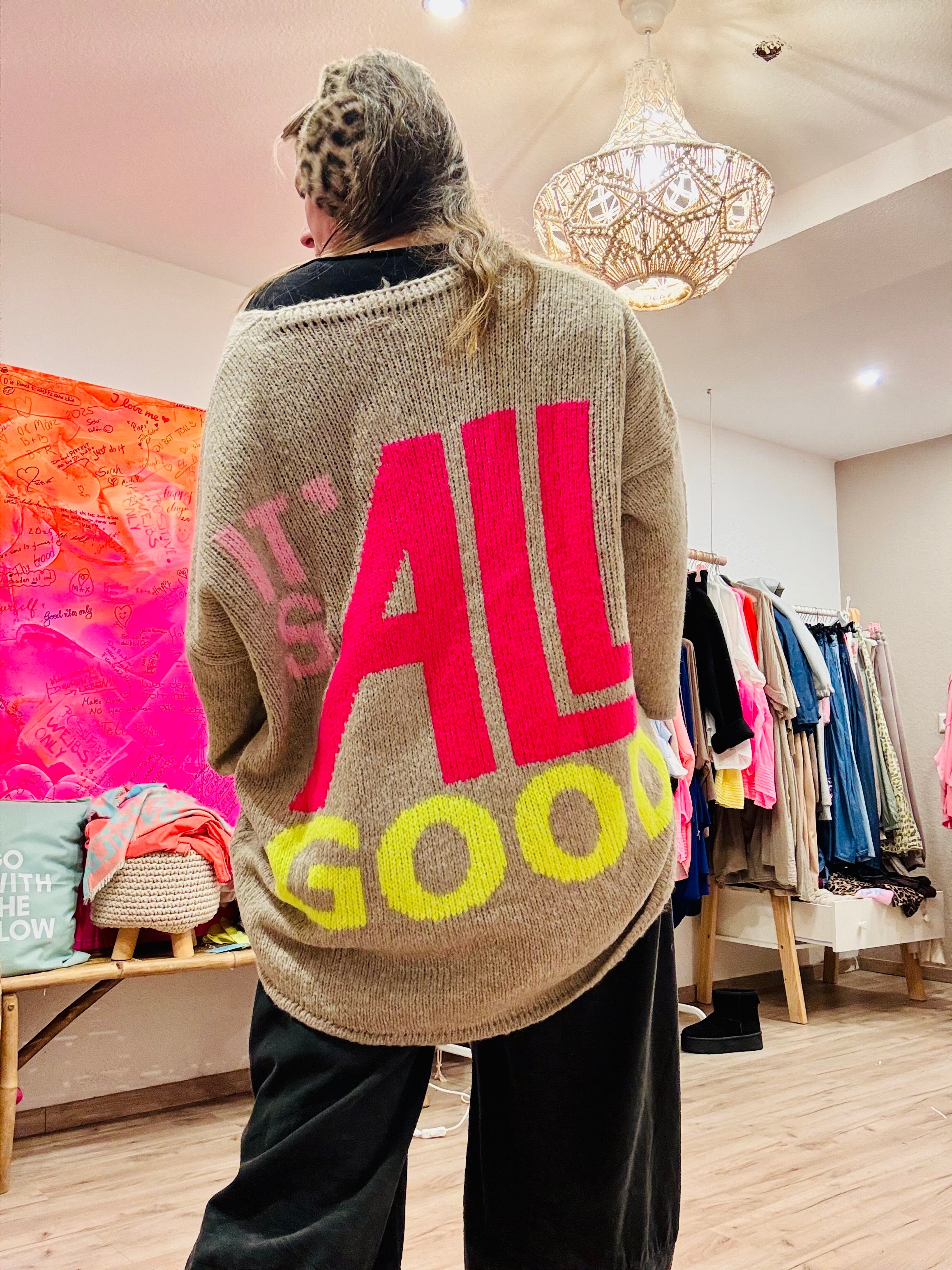 Strickpullover its all good SMILEY