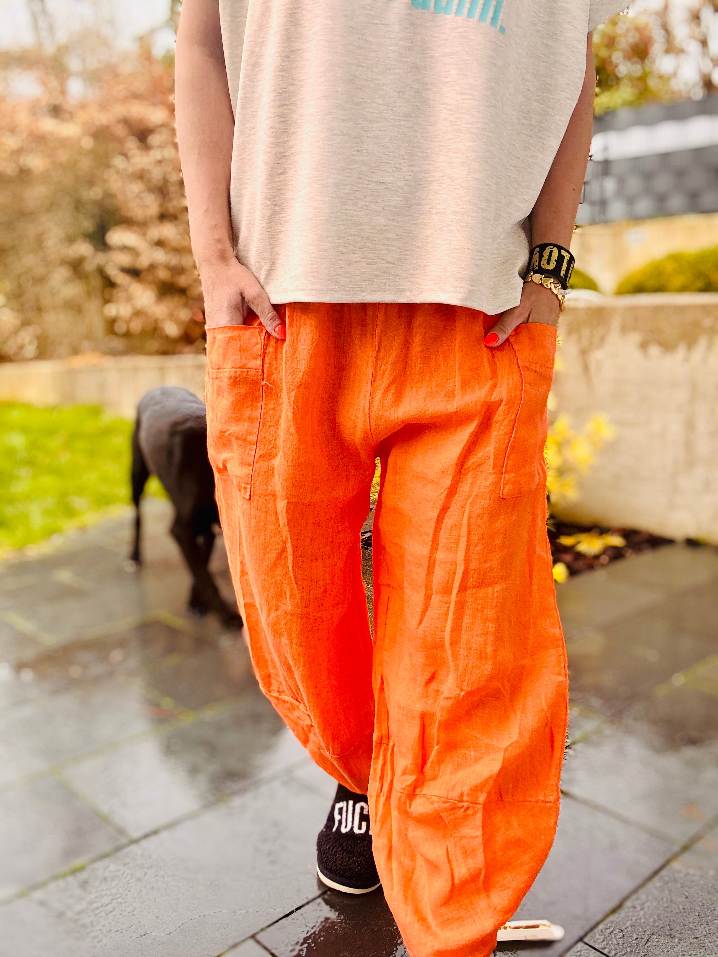 geilste Leinen Hose Leinenhose, 6 Farben