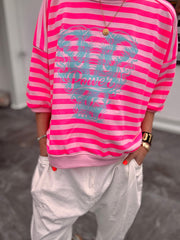 Streifen neon shirt Power Elefant