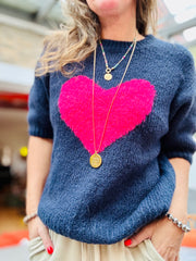 Pullover Herz kurzarm, 3 Farben